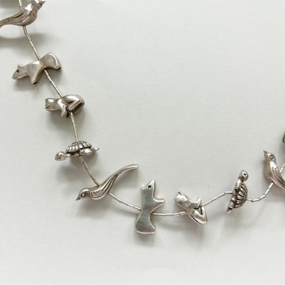 Amazing Vintage Sterling Silver Fetish Necklace - Picture 10 of 15